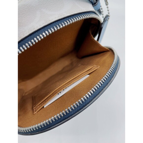 Coach CB870 Canteen Crossbody In Signature Canvas Varsity Motif Chalk Indigo NWT - Picture 8 of 12